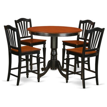 5 Pc Counter Height Dining Room Set, Counter Height Table And 4 Kitchen Chairs