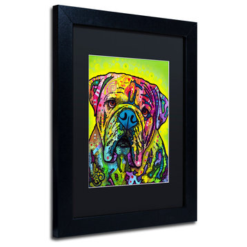 Dean Russo 'Hey Bulldog' Framed Art, Black Frame, 11"x14", Black Matte