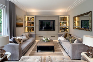 Living room - contemporary living room idea in Surrey