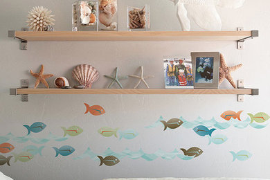 Kids Decorative "Fun with Fish" Vinyl, Removable and Repositionable