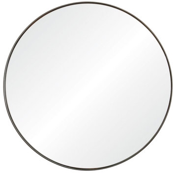 Lester Wall Mirror, Silver Brush