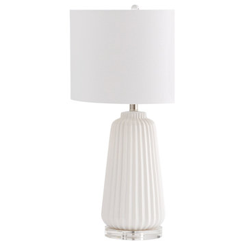 Delphine Table Lamp, White