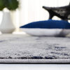 Modern Area Rug, Rectangular Design With Two Tone Abstract Pattern, Navy/Grey
