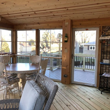 Screened Porch with Vertical 4 Track Windows in Arlington Heights, IL