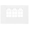 vidaXL Party Tent Sidewall 2 Pcs Patio Canopy Sidewall with Windows PE White