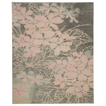Nourison Tranquil TRA08 Grey/Pink 8' x 10' Area Rug