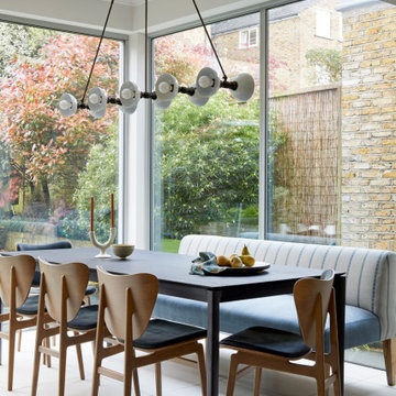 Modern, family dining area