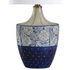 Shelly Table Lamp, Cream, Blue and Gold, Geneva White