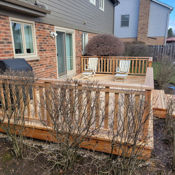 2022 Glenview Lake county Illinois Custom Cedar Deck with Custom Railing