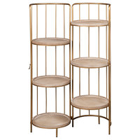 Odette Retractable Round Bookcase Bookshelf