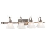 Minka Lavery - 4-Light Bath, Brushed Nickel With Etched Glass Glass - Number of Bulbs: 4