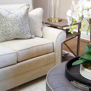 Multi-Seating Open Living Plan In Warm Neutral Tones