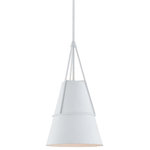 Hudson Valley Lighting - Hudson Valley Lighting Lange One Light Small Pendant, White - Warranty:  Manufacturer WarrLange One Light Smal WhiteUL: Suitable for damp locations Energy Star Qualified: n/a ADA Certified: n/a  *Number of Lights: Lamp: 1-*Wattage:60w E26 Medium Base bulb(s) *Bulb Included:No *Bulb Type:E26 Medium Base *Finish Type:White