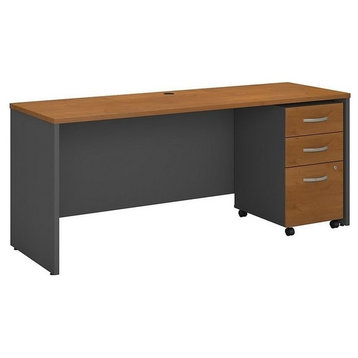 Scranton & Co 72" Credenza Desk with Pedestal