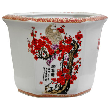 10" Cherry Blossom Porcelain Flower Pot