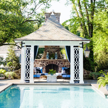 Pool house close up