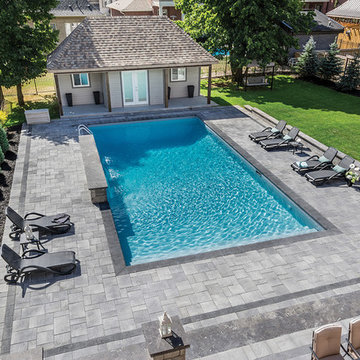 Pool Sides with Textured Interlocking Pavers