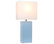 Elegant Designs Modern Leather Table Lamp With White Fabric Shade, Periwinkle