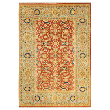 Ellie, One-of-a-Kind Hand-Knotted Area Rug Orange, 6'3"x8'10"