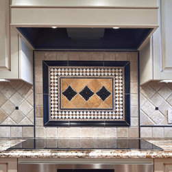 Kitchen backsplash mosaic and metal accent mural - Tile