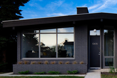 Inspiration for a 1960s exterior home remodel in Edmonton