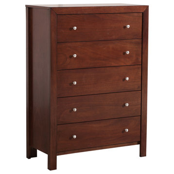 Burlington Cherry 5 Drawer Chest of Drawers (34 in L. X 17 in W. X 48 in H.)