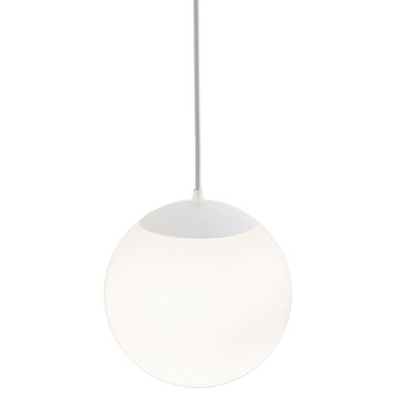 Innermost Modern Drop Pendant Light, White Globe
