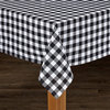 Buffalo Checkered Black 100% Cotton Table Cloth, 60"x84"