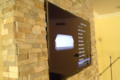 Example of a minimalist home theater design in Phoenix