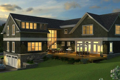 Example of a mid-sized arts and crafts home design design in DC Metro