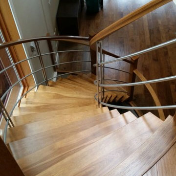 Curved Central Stringer Stair
