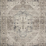 Loloi II - Loloi II Hathaway Printed Steel / Ivory Area Rug, 2'-3" X 3'-9" - Conveying the essence of a one-of-a-kind antique, our printed Hathaway rug delivers classic style, long-wearing livability and an extraordinary value. Crafted in China of 100% polyester, the sooty charcoal and aged ivory color palette is a trend- right update to this timeless medallion design, offering easy care and unlimited design opportunities.