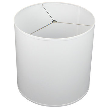 Fenchel Shades, 18"x18"x18"Spider Attachment Drum Lamp Shade, Linen White