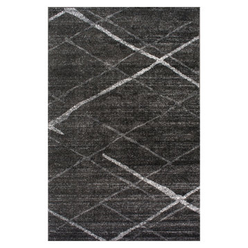nuLOOM Thigpen Striped Contemporary Area Rug, Dark Gray, 2'x3'