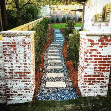 Patio Update/Reconstruction, Brick Columns, Ornamental Gates, Lighting