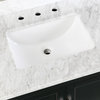 Rohan Contemporary Black Bathroom Vanity With Marble Top, 36"