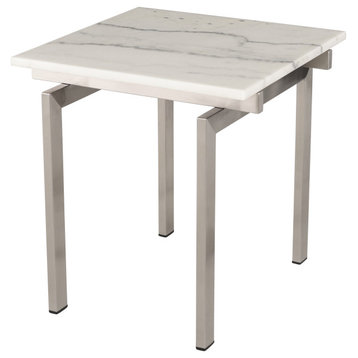 Louve Side Table, White