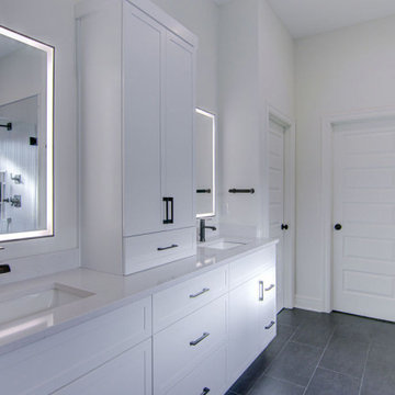 Sleek Modern Primary Bath + Basement Remodel Kansas City, MO