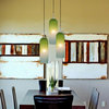 Light Line Voltage Pendant And Canopy, Blue Green Brushed Nickel