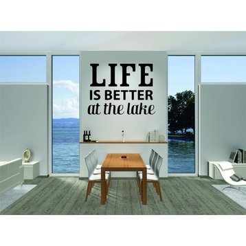 Decal, Life Is Better At The Lake Vacation Fun Quote Relax 20x30"