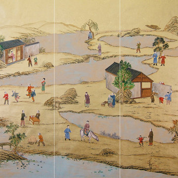 Oriental silk wallpaper in China-Details