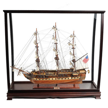 Uss Constitution Large With Table Top Display Case