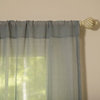 Sierra Sheer Rod Pocket Window Curtain, 52''x84'', Gray, Single Panel, 52''x96''