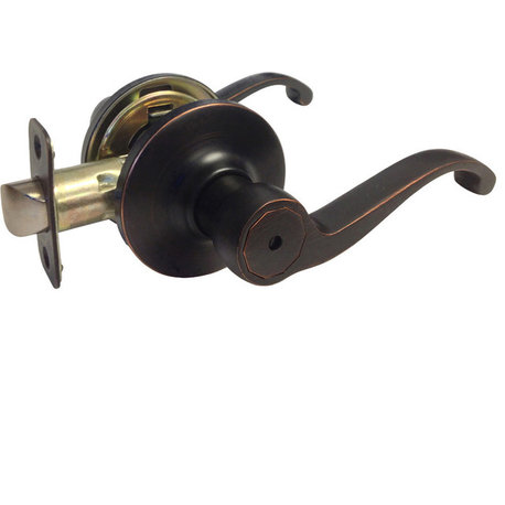 Style 835 Door Lever Handles, Dark Oil Rubbed Bronze, Privacy