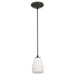 Access Lighting - Access Lighting 28069-1C-ORB/OPL Sydney - One Light Cone Pendant (Cord Hung) - This graceful design displays a charming dome shaped glass and adds contrast and depth to any room.    269-1Cspec.jpg  Assembly Required: Yes  Shade Included: Yes  Cord Length: 144.00Sherry 6" One Light Glass Pendant with Cord Oil Rubbed Bronze *UL Approved: YES *Energy Star Qualified: n/a  *ADA Certified: n/a  *Number of Lights: Lamp: 1-*Wattage:100w A-19 E-26 Incandescent bulb(s) *Bulb Included:No *Bulb Type:A-19 E-26 Incandescent *Finish Type:Oil Rubbed Bronze