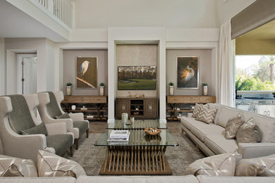 Inspiration for a large coastal living room remodel in Miami