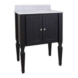 Elements - Transitional Legged Vanity Set, Black - Bathroom Vanities And Sink Consoles