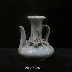Chinese Celadon Crackle Ceramic Pottery Vase - Vases
