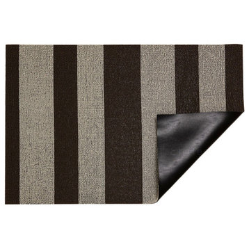 Bold Stripe Shag Mat, Pebble, 18"x28"