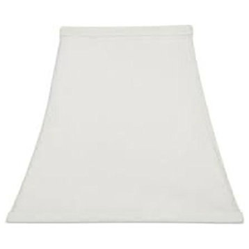 Square Bell 8" Clip-on Candle Stick Replacement Lamp Shade White